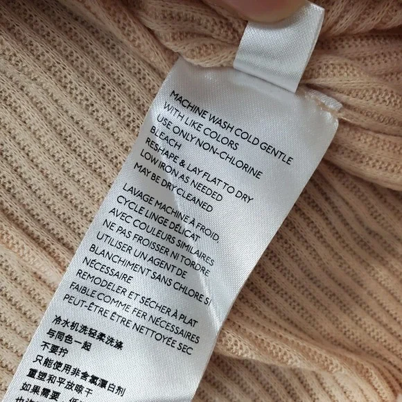 We The‎ Free Sweatshirt Womens Small Tan Ribbed Cuff & Hem Boat Neck Pullover - Picture 7 of 8